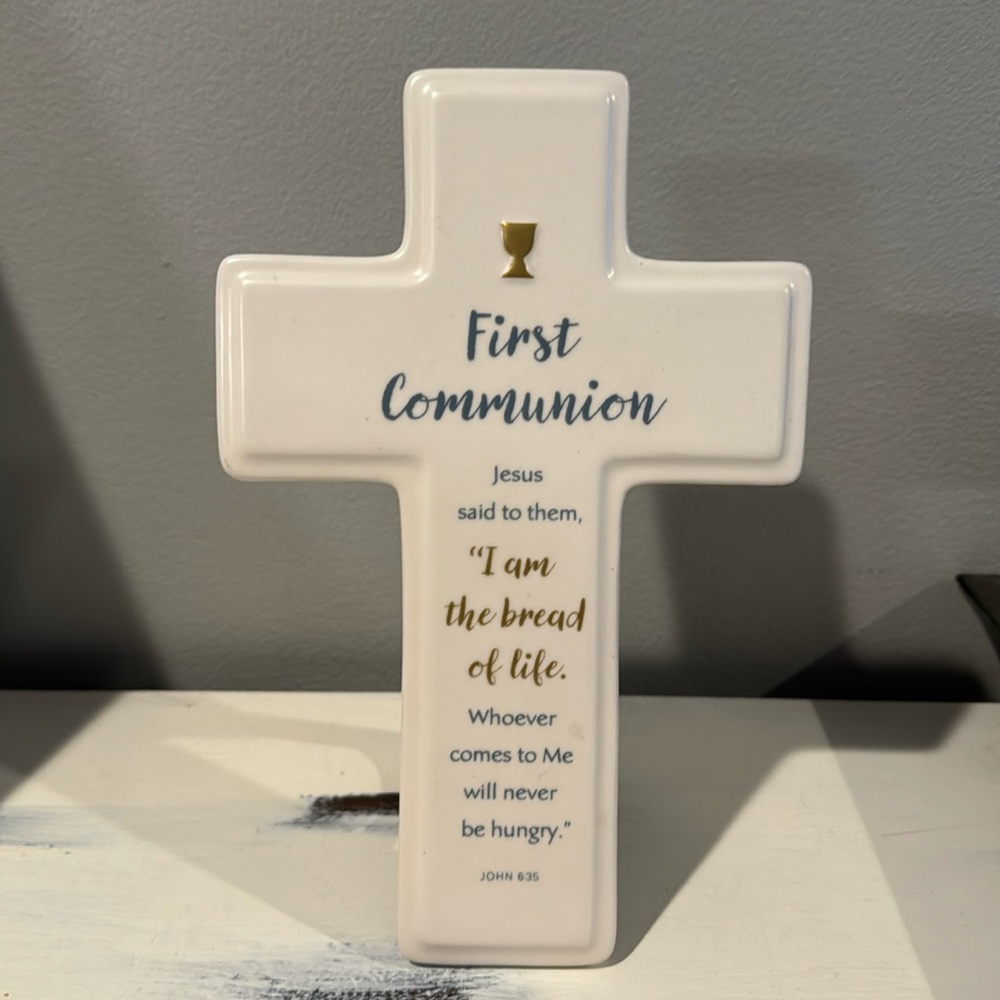 First Communion cross decor